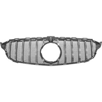 MERCEDES C-Class W205 15-18 Svart/Krom Panamericana Sportgrill AMG/GT-R-Look (med/utan ADAS) DIEDERICHS